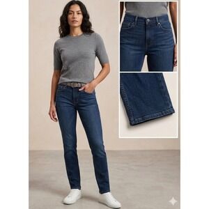Banana Republic Slim Fit Dark Wash Denim Jeans 30x30 Blue Cotton Blend Stretch‎